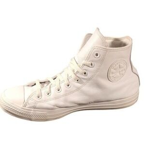 Converse Chuck Taylor All Star Shoes Mens Size 11 White Leather High Top Sneaker